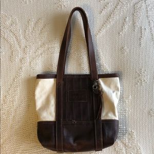 Canoe Canvas & Leather Bucket Tote